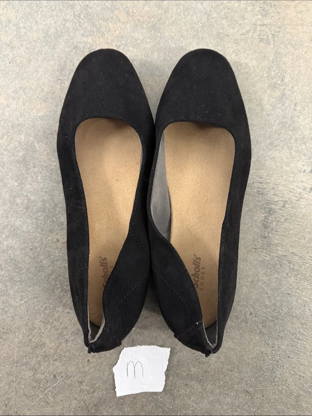 Dr. Scholl's Black Suede-Look Slip-On Flats